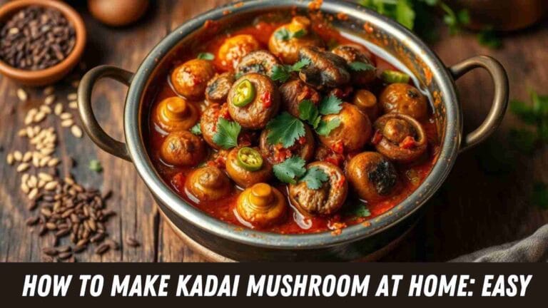 How To Make Kadai Mushroom At Home Easy Recipe