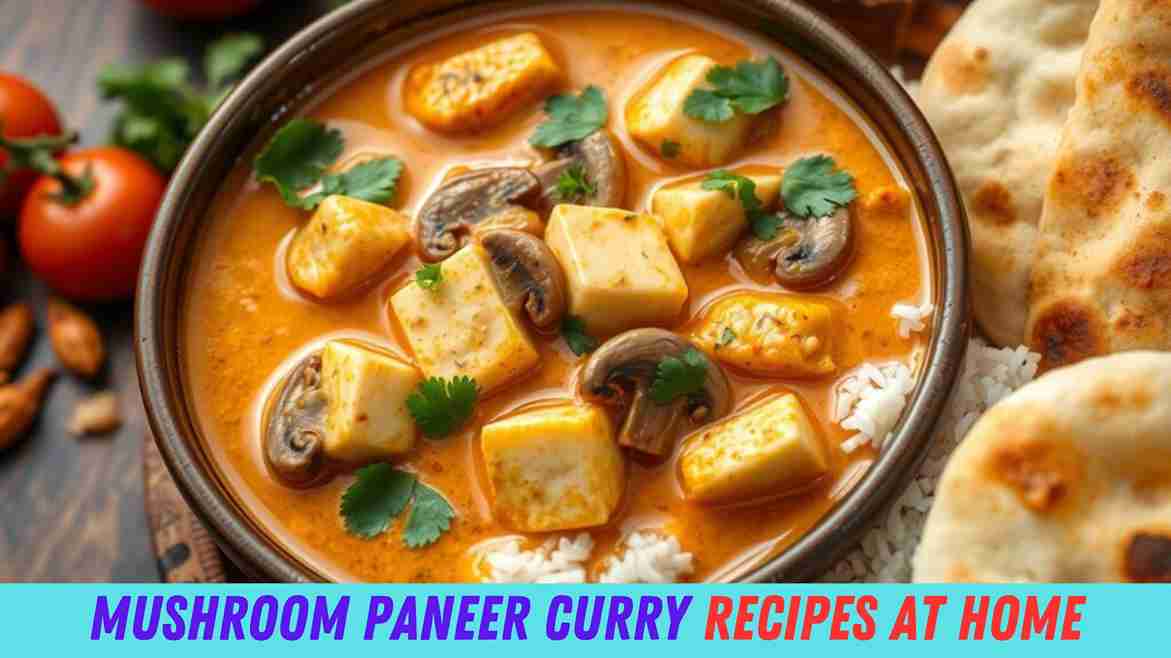 Easy Mushroom Paneer Curry Recipe at Home