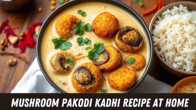 Mushroom Pakodi Kadhi Recipe at Home